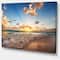 Designart - Sunrise on Beach of Caribbean Sea - Large Seashore Canvas Art Print
